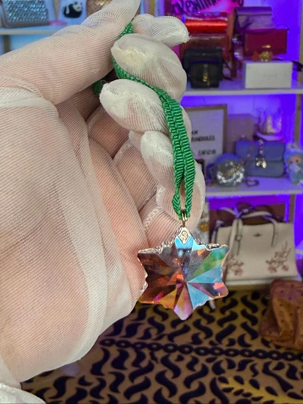 Swarovski Christmas Little Star Ornament AB Crystal New in Box Authentic